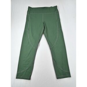 Zyia Active Leggings Women's 16-18 Green Athletic Gym Yoga Pants Ankle Stretch